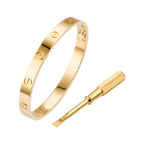 Bracelete Inspiração Love Dourada