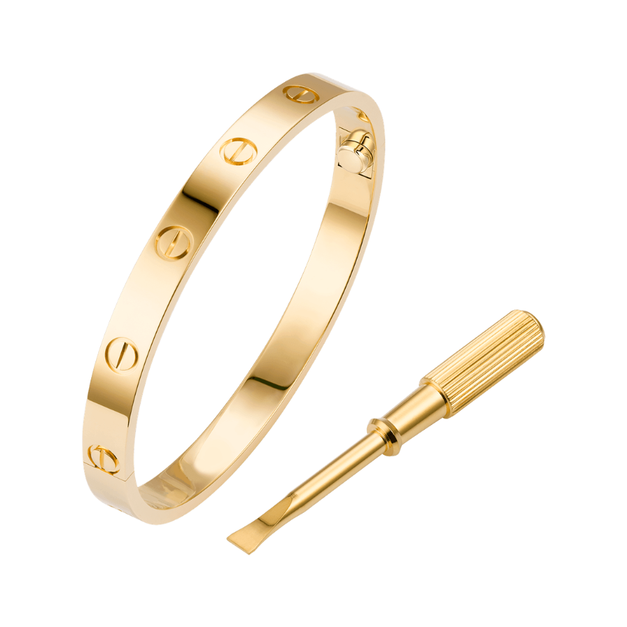 Bracelete Inspiração Love Dourada