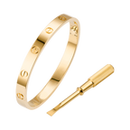 Bracelete Inspiração Love Dourada